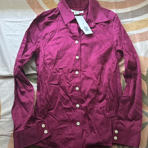 Banana Republic Magenta Long Sleeve Collared Button Down - Picture 2 of 10